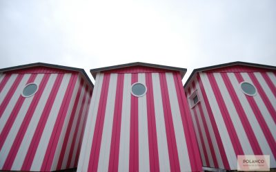 Aseos de playa al estilo «vintaged»